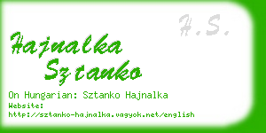 hajnalka sztanko business card